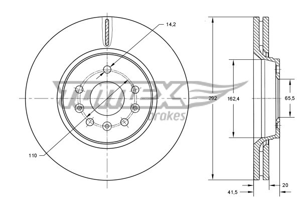 Brzdový kotouč TOMEX Brakes